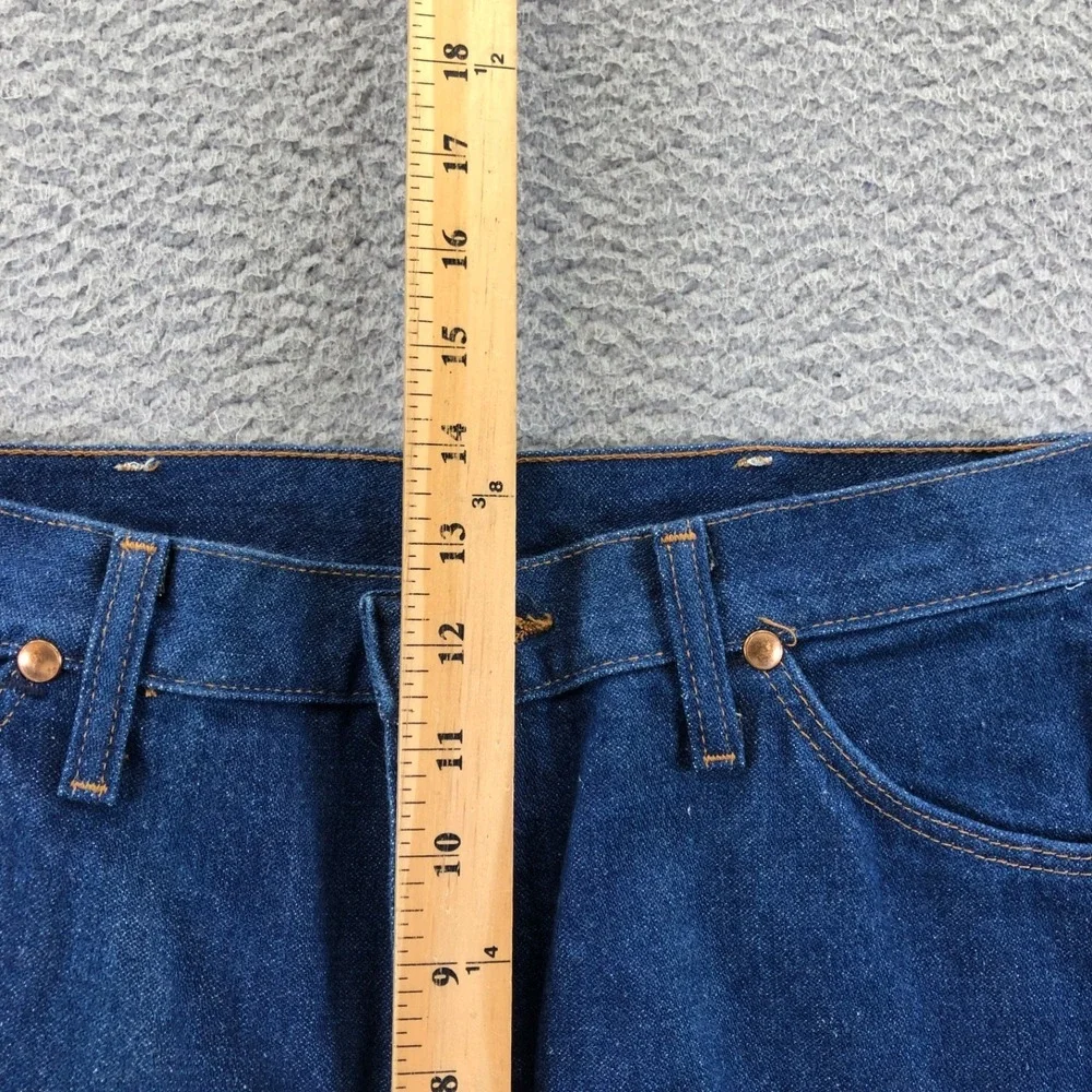 Vintage Wrangler Jeans Womens 12 (Fits 29x36) 90s Cowboy Cut Blue Denim USA MADE - Picture 9 of 13